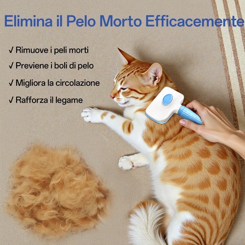 ACE2ACE Spazzola Gatto Cane Pelo Lungo e Corto Autopulente Spazzola Morbida per - Foto 7 di 24