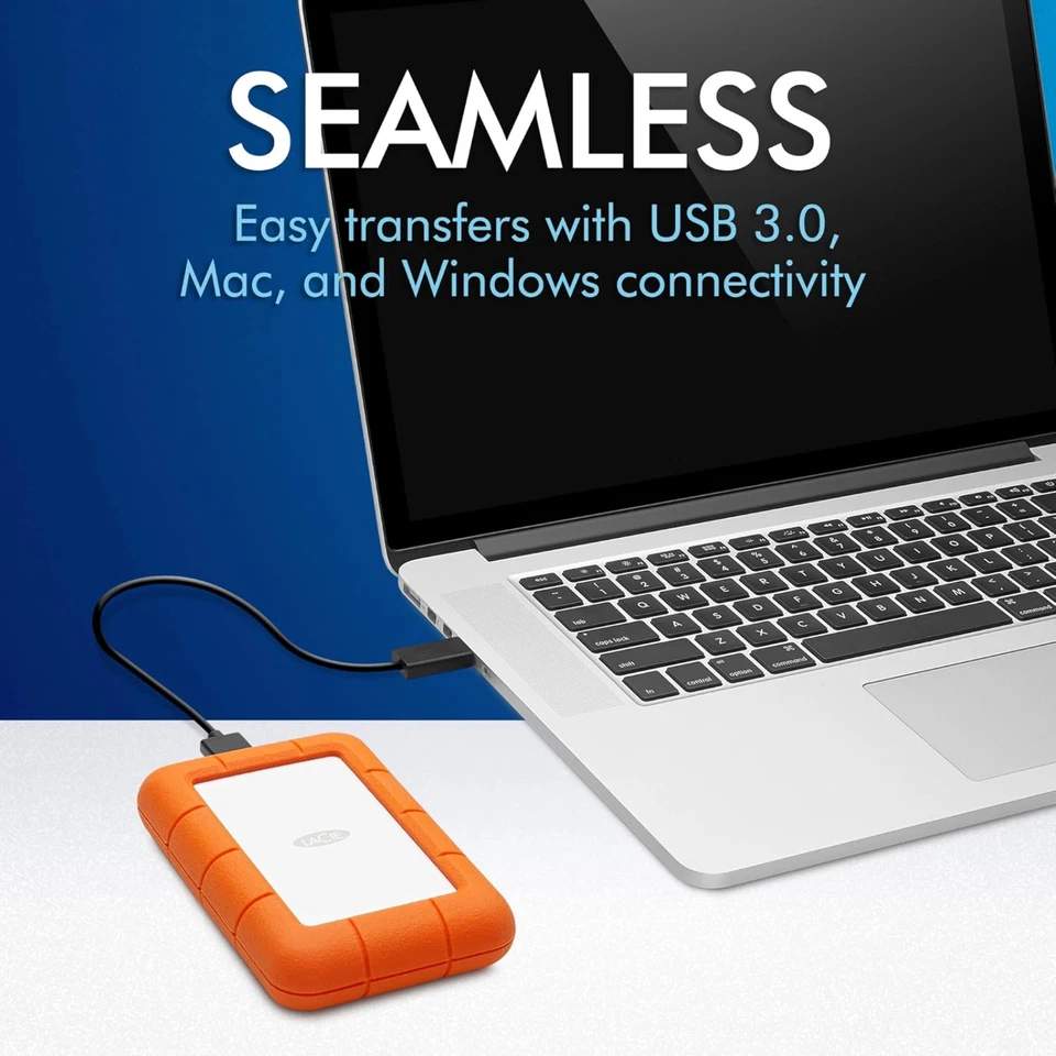 LaCie Rugged USB-C 5TB External Hard Drive Portable HDD Waterproof Shockproof - Image 4 of 4
