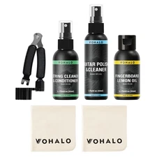Guitar Cleaning Kit - Guitar Polish & Cleaner, Fingerboard Lemon Oil, String ...