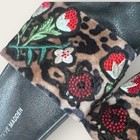 Steve Madden Black Leopard-Print Slide Sandals with Floral embellishments Size 8 — photo 2