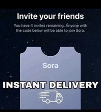 Code d'invitation Sora 2 Open Ai - LIVRAISON 24/7 CODES GARANTIS LES PLUS RAPIDES