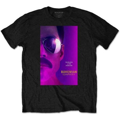 Official Bohemian Rhapsody T Shirt Queen Freddie Movie Logo new Mens Black Size