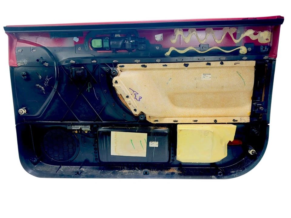 Volkswagen Beetle 1998-2010 nuevo cupé ventana eléctrica paneles de puerta rojo salsa/negro Foto 3 de 4