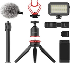 Boya BY‑VG350 Smartphone Vlogging Kit Microphone LED Light Tripod Phone Clamp