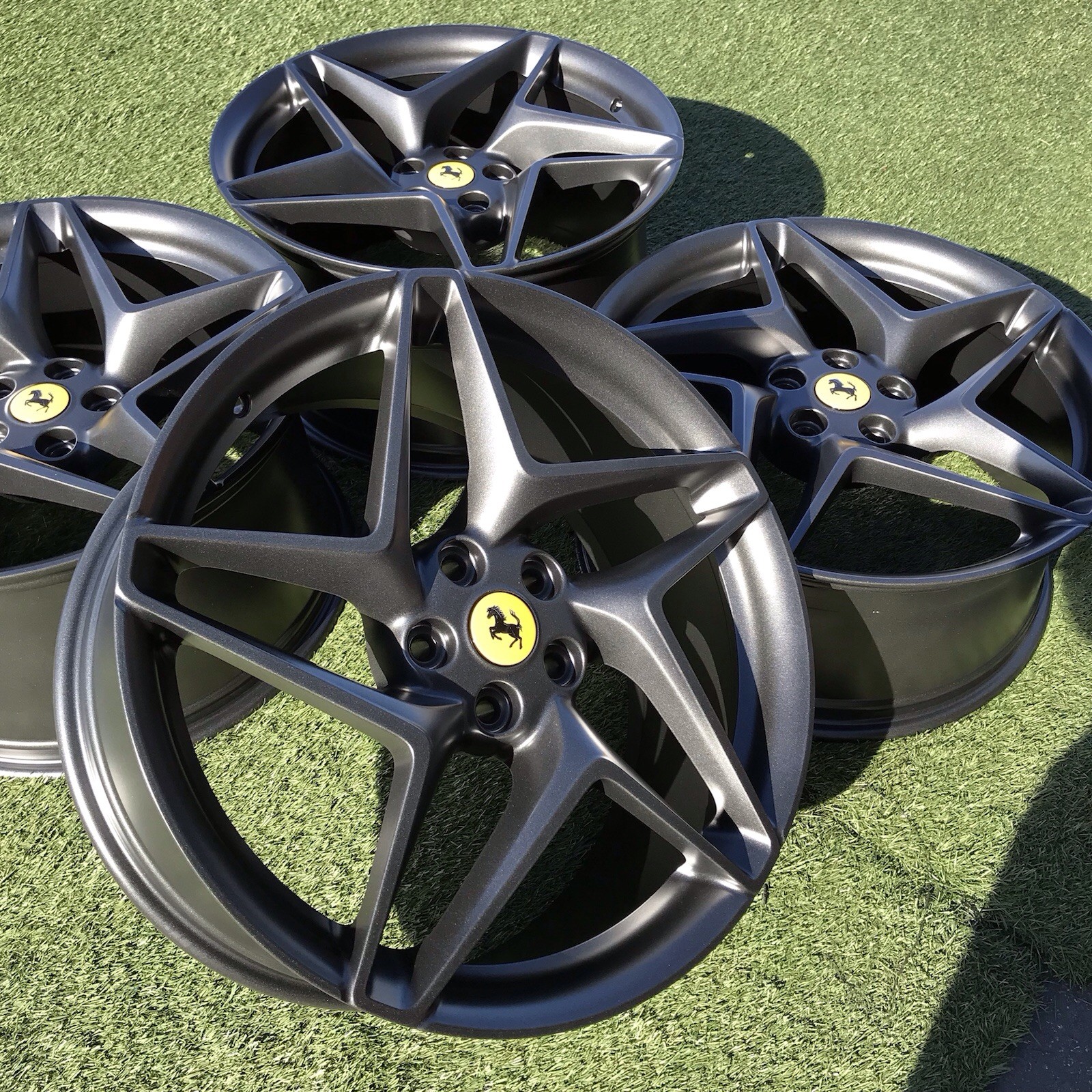 20 FERRARI F8 RIMS WHEELS TRIBUTO OEM FACTORY RIMS GRAY 861252 861242