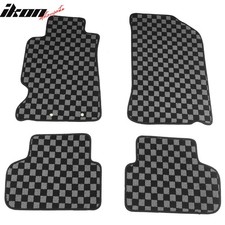 Fits 02-06 Acura Rsx 2dr Floor Mats Non-slip Carpets Checkered Black Gray Plaid Fits 02-06 Acura Rsx 2dr Floor Mats Non-slip Carpets Checkered Black Gray Plaid