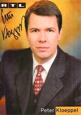 Peter Kloeppel RTL news anchor signed autograph card