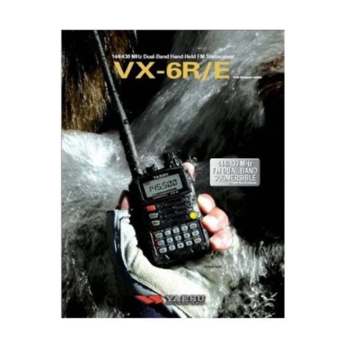Yaesu VX-6R Tri Band Submersible Radio Transceiver - Black for