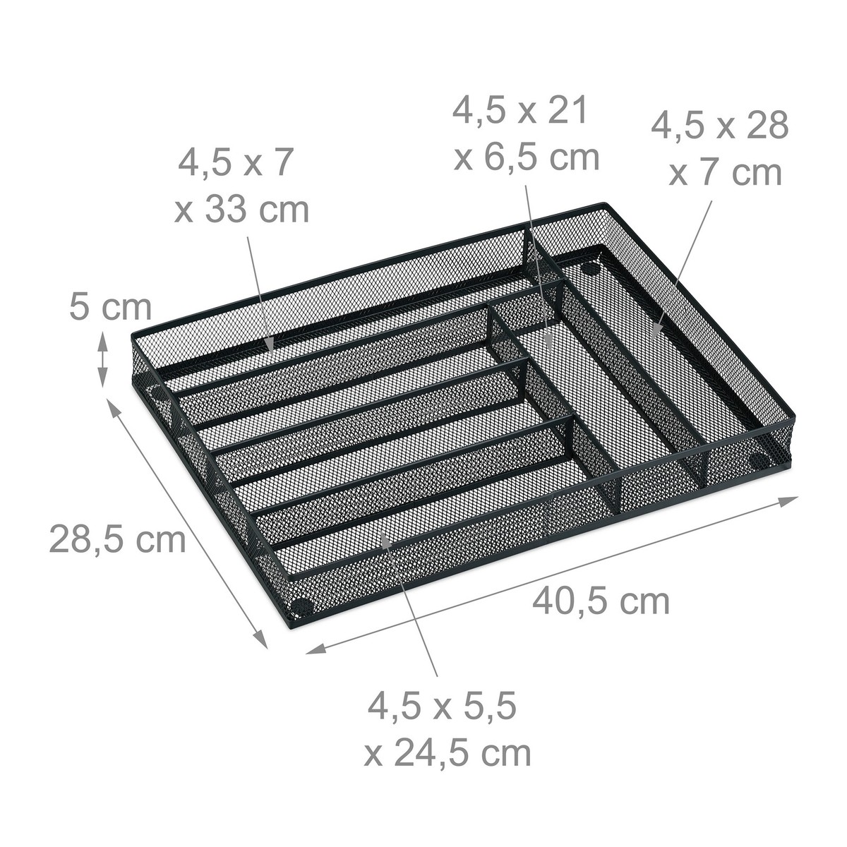 Relaxdays Range-couverts en matière plastique 6 compartiments... Pas