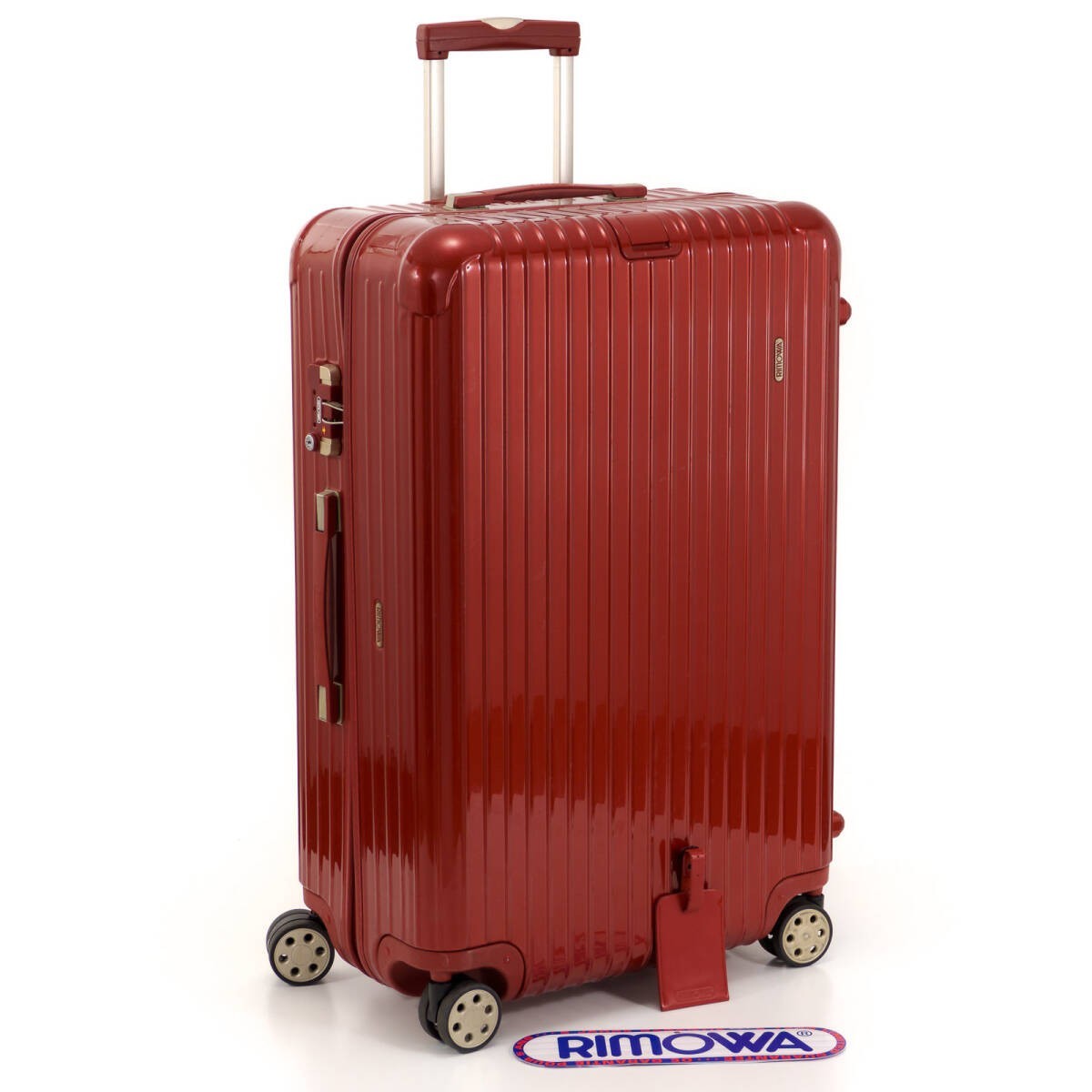 Rimowa Salsa Deluxe 87L Red 4-wheels Carry Case Suitcase 873.73 | eBay