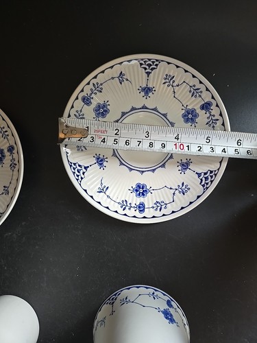 2 Set Franciscan Denmark Blue Teacups/Coffee and Saucers England - Picture 11 of 13