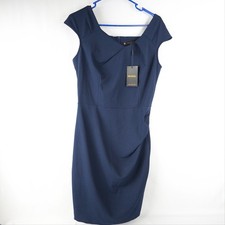 MIUSOL Elegant Solid Color  Neck Short Sleeve Ruched Cocktail Party Bodycon