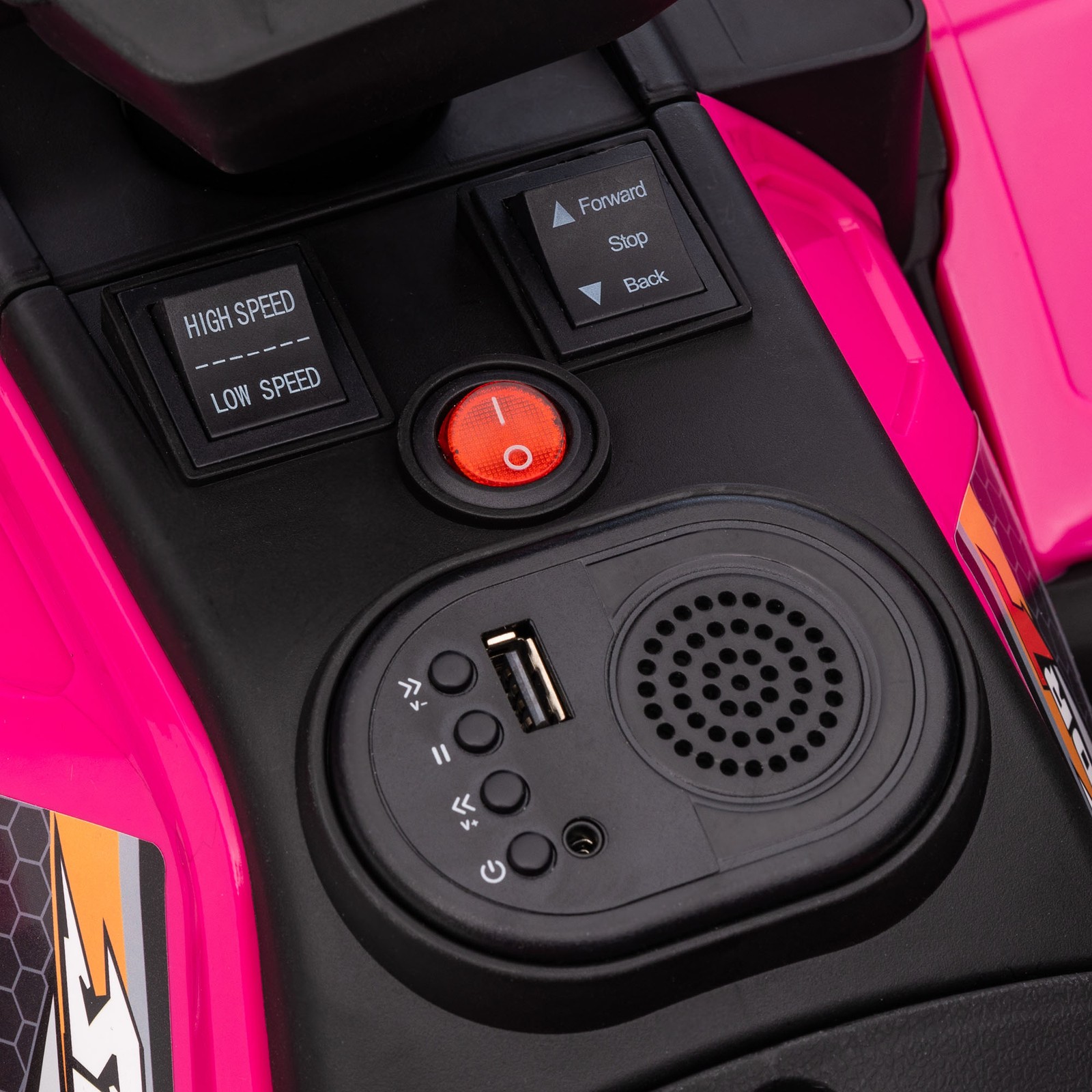 12V Kids ATV Battery-Operated, Kids 4 Wheeler, Ages 3-5, Pink