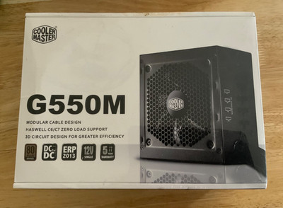 Cooler Master G550M Power Supply 80 Plus Bronze Modular Cable Design Sealed NIB