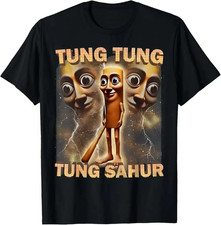 Tung Tung Tung Sahur Funny Meme Brainrot Humor Unisex T-shirt 2026