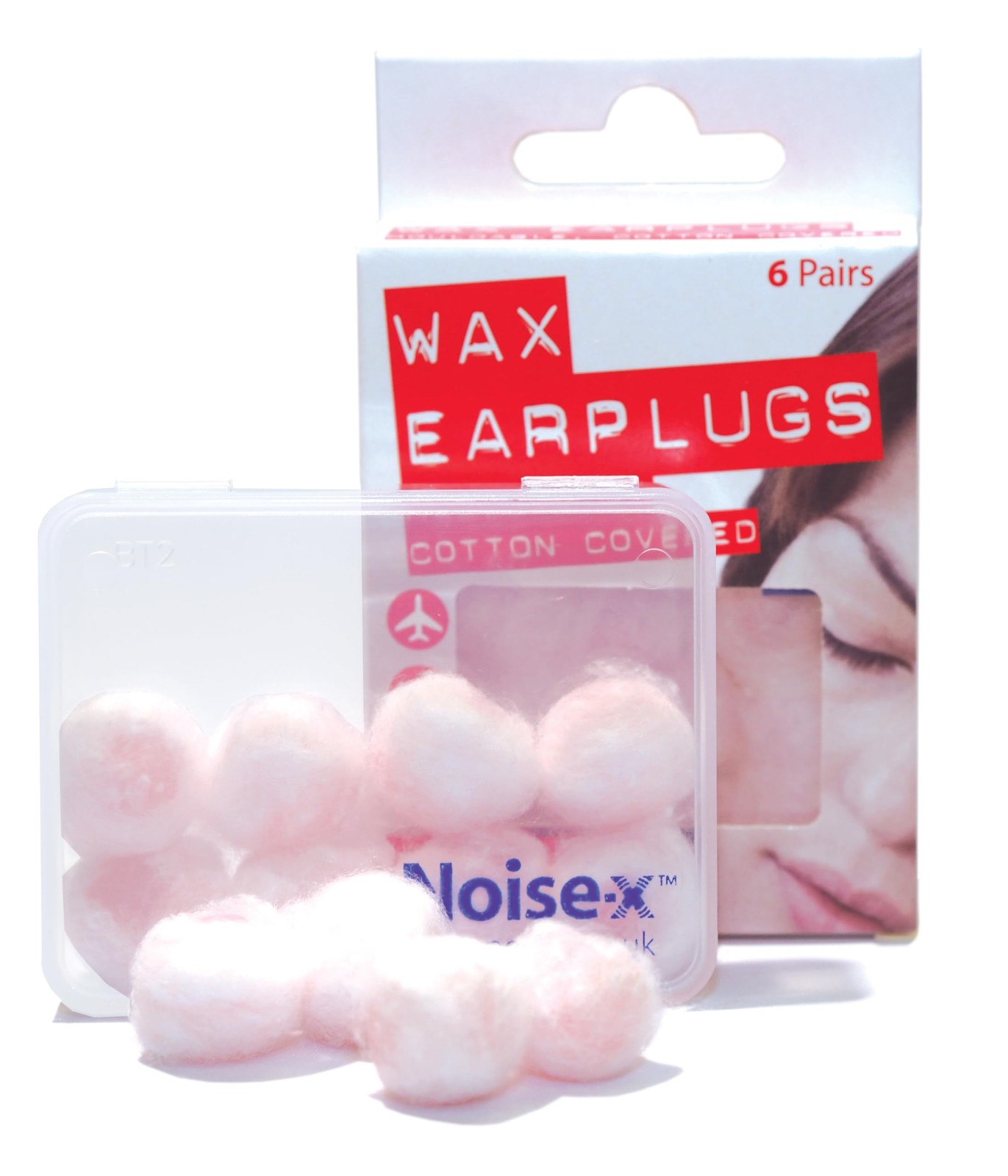 Noise-X Wax Mouldable Cotton Covered Earplugs - 6 Pairs 5060084170155 - Image 2