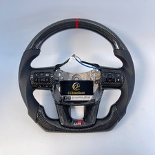 For Toyota 2014 -2026 Fortuner Real Carbon Fiber Steering Wheel With Red Stripe For Toyota 2014 -2026 Fortuner Real Carbon Fiber Steering Wheel With Red Stripe