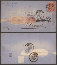 Switzerland 1867 - Cover Basel to Belgium J257