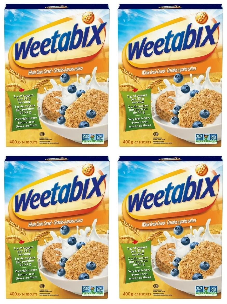 Weetabix Whole Grain Cereal, 400g (4 Pack)
