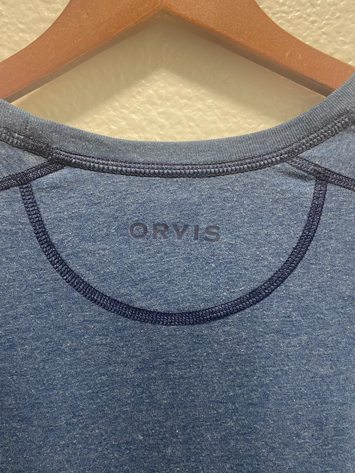 Camisa Orvis Manga Larga Azul Oscuro, Para Hombre 2XL SUPER SUAVE Mezcla de Algodón Foto 3 de 4