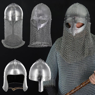 #ad Medieval Viking Helmet Armor Vendel Steel Knight Warrior Helm SCA LARP Reenactme $129.99