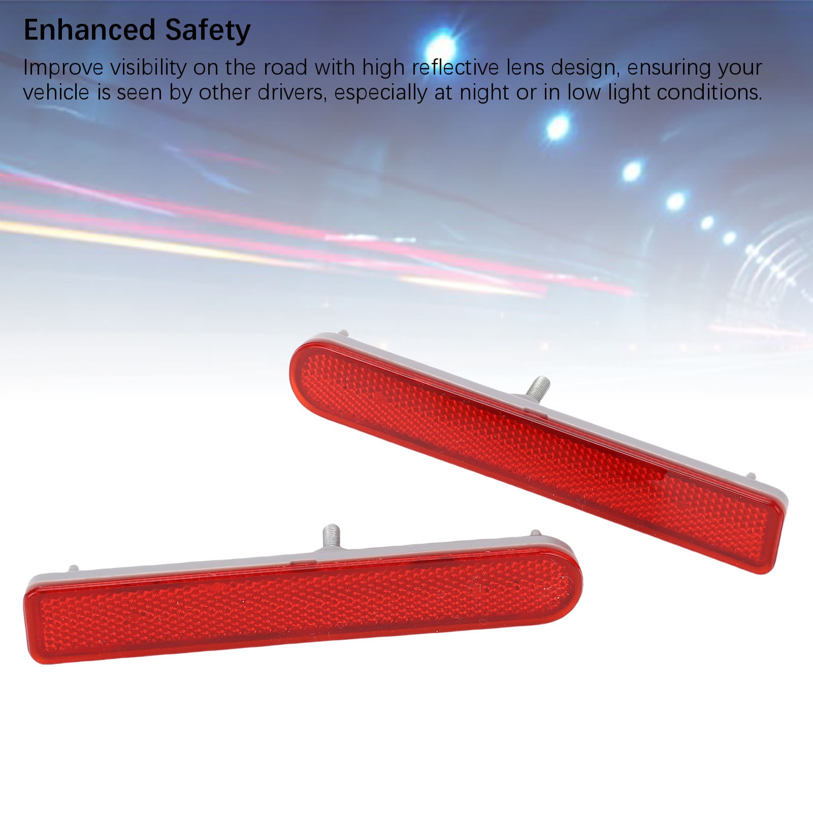 1 Pair Rear Bumper Reflector 81910-35060 Red Lens Car Tail Reflector Trim Replac