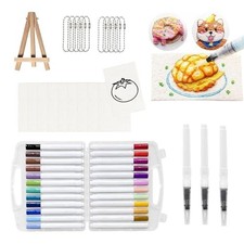 Magic Foam Texture Painting Kit, Including Foam Texture Paper, 24 Colors Brush