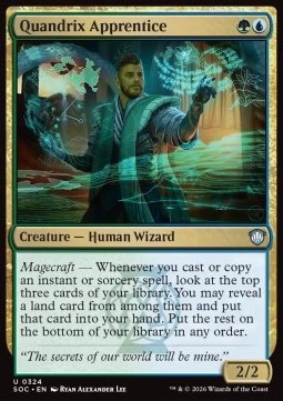 Magic/MTG Quandrix Apprentice SOC-324 Uncommon Englisch Neu