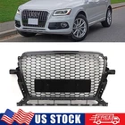 For 2013-2017 Audi Q5 SQ5 Honeycomb Grille Front Bumper RSQ5 Style w/ Lower Mesh