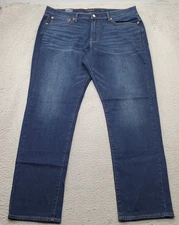 Lucky Brand Athletic Slim Jeans Mens 38x32 Blue Denim 2 Way Stretch Straight Leg
