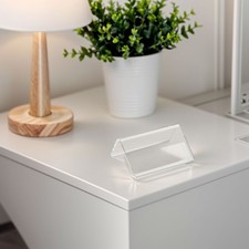 40X Acryl Schild Display Halter Etikett Preis Name Karte, Ladenschild Ständer k