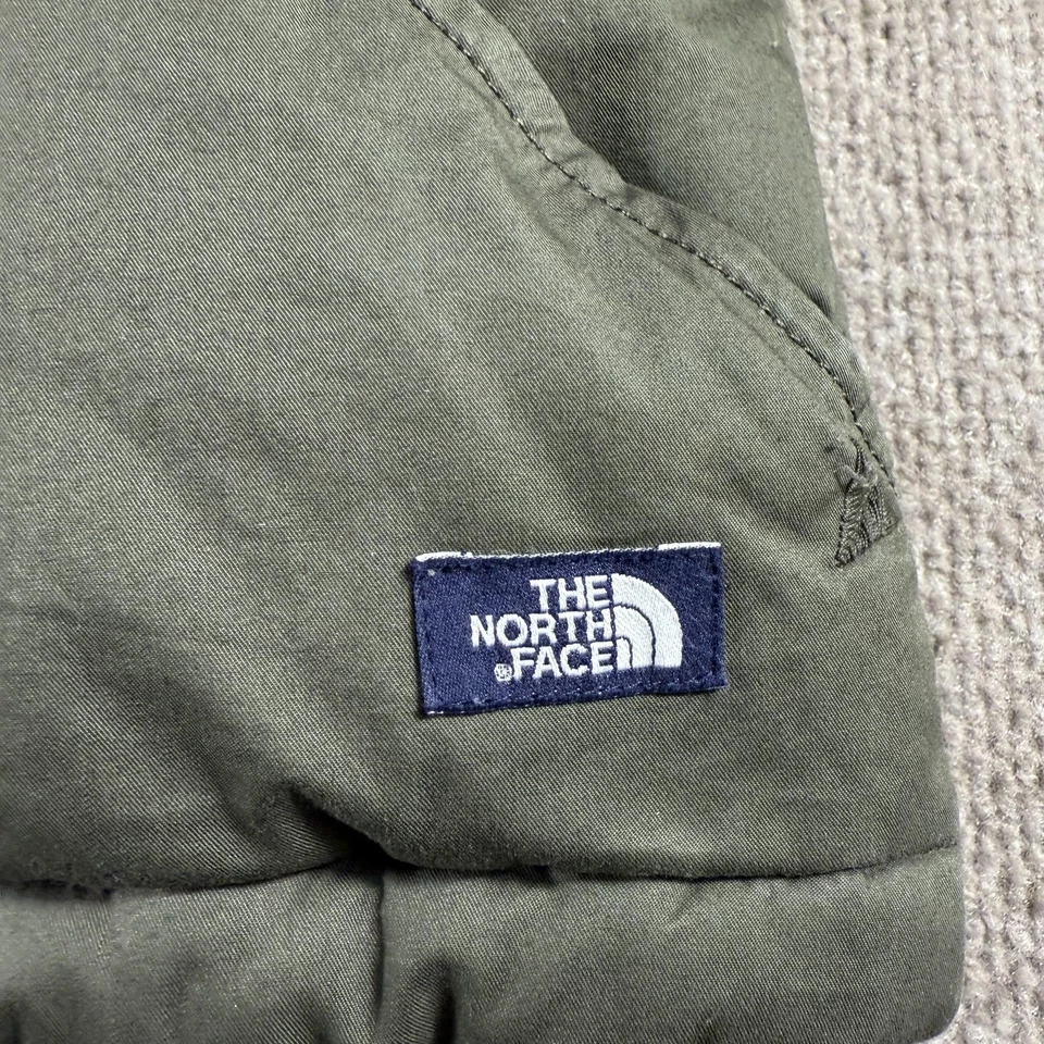 Chaleco The North Face Para Hombre Mediano Verde Oliva Plumón de Ganso Puffer Frontal A Presión Acolchado Foto 2 de 4