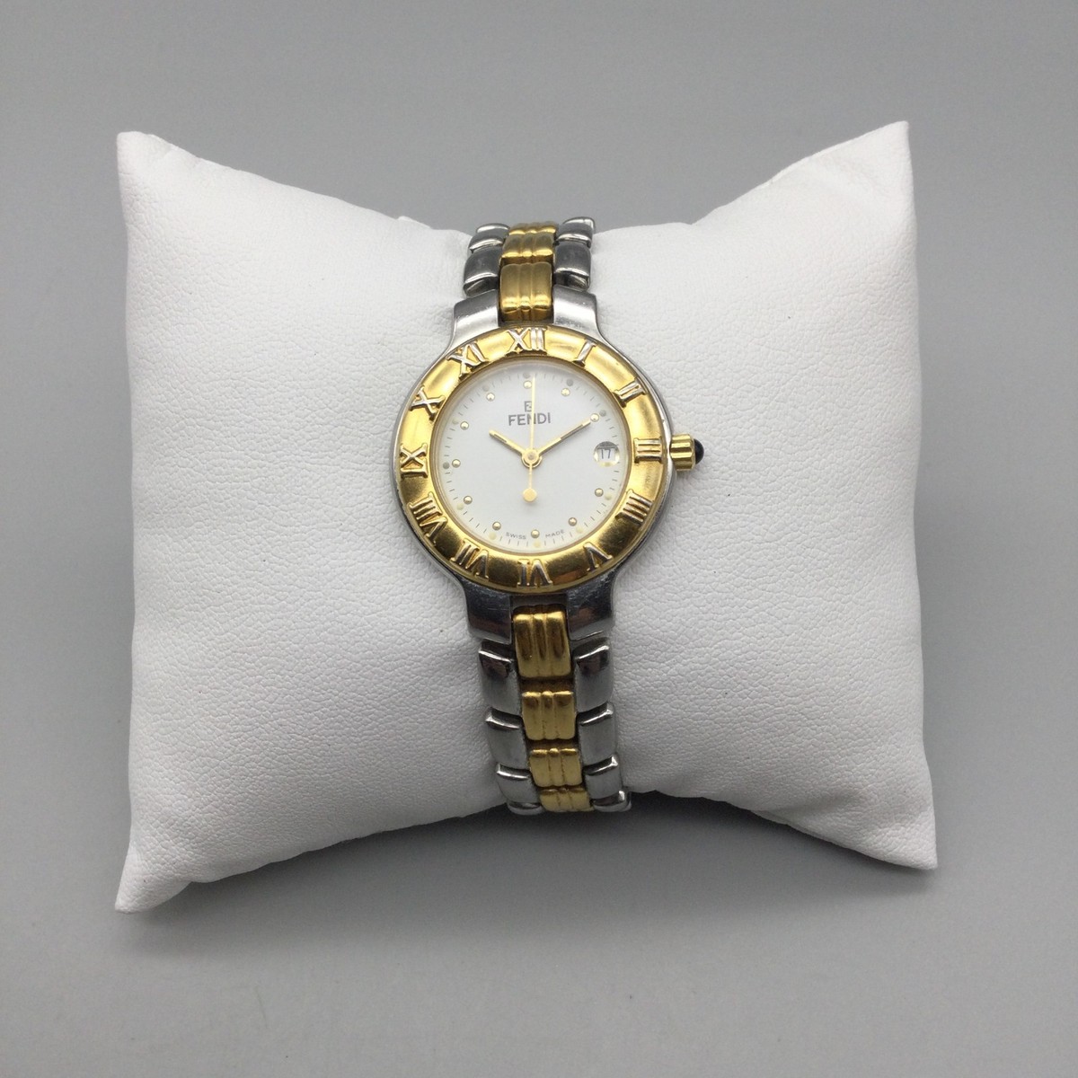 Fendi Watch Women 26mm Silver Gold Two Tone 900L BROKEN FOR PARTS