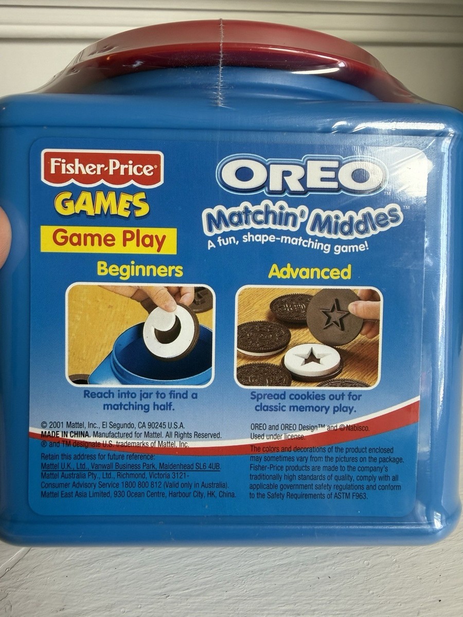 Fisher Games Oreo Matchin Middles Game 2001 Mattel Complete for