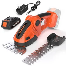 Cordless Grass Shears & Hedge Trimmer, 2-in-1 Handheld Grass Trimmer/Shrubber...