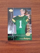 2005 Upper Deck The National #NFL4 Aaron Rodgers RC #'d/750 Packers NFL HoF'er 