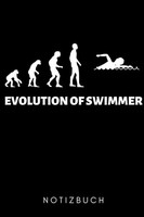 Titel: Evolution Of Swimmer Notizbuch: A5 Kariert FüR Schwimmtraining &