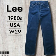 Lee 1980S Made By Vintage Usa 200-0147 Straight Denim 42 Talon Zip W29 Indigo Na