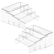 Clear Acrylic Cube Risers Cupcake Dessert Display Stands Hollow Bottoms UK