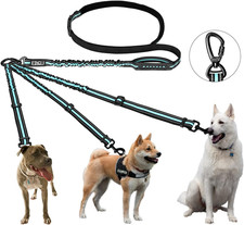 PHILORN Hands-Free Triple Dog Lead Splitter - Adjustable, Detachable - Shock Abs