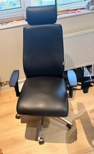 Dynamic Onyx Black Ergonomic Office Chair with Armrests Adjustable Height Black