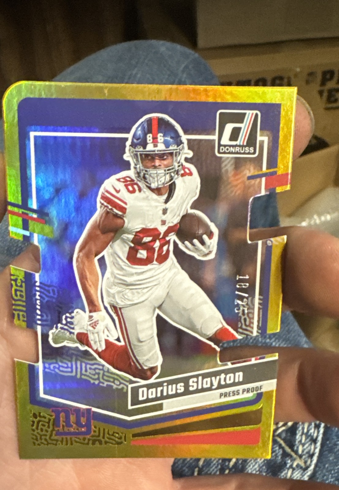 2023 Panini Donruss - Darius Slayton #220 Press Proof Gold Die-Cut /25
