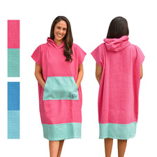 Sea Aloha Surf Poncho For Women - Hooded Towel For Adults - 100 Cotton Beach
