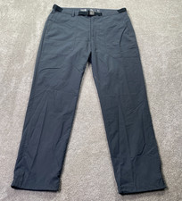 Mountain Hard Wear Flat Front Belted Hiking Pants Men's Size 36X46 Dark Gray
