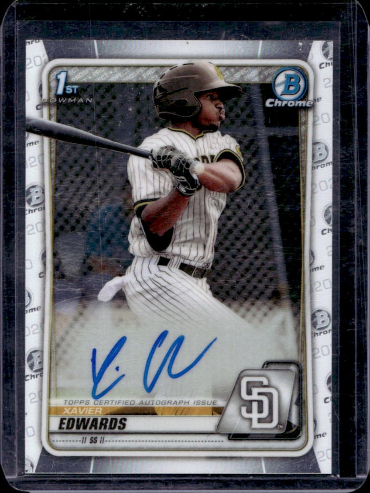 2020 Bowman Xavier Edwards Chrome Auto 1st #CPA-XE Padres