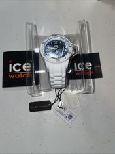 NEW ICE Watch, White, 40MM, quartz , Silicone Strap,Swarovski Elements, Date
