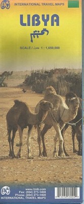 Libya and Tunisia Travel Map by ITM