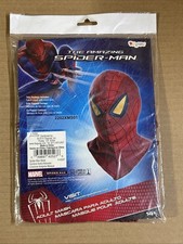 AMAZING SPIDER-MAN FULL OVERHEAD FABRIC MASK NEW WITH TAGS DISGUISE 2010