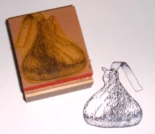 Chocolate Kiss rubber stamp by Amazing Arts awesome detail!