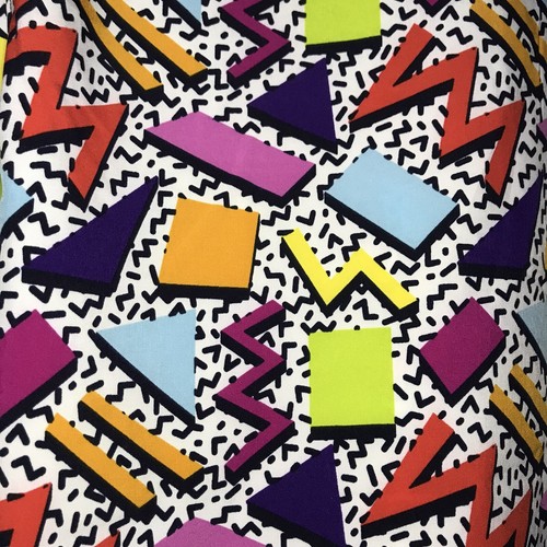 80s 90s Retro Prints Button Down Shirt Geometric - VTG Saved by the Bell - NEW - 第 2/11 張圖片